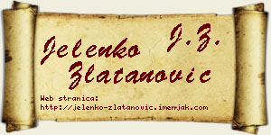 Jelenko Zlatanović vizit kartica
